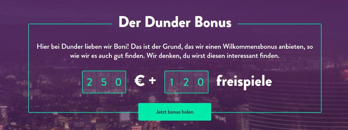 Dunder Bonus neu